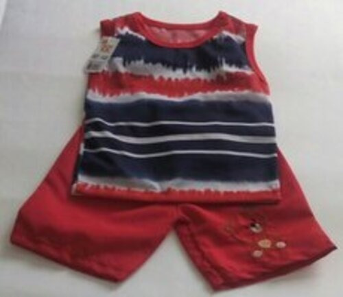 Conjunto Camisa De Malha E Bermuda Poliester 6 A 9 Meses