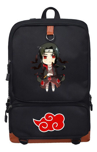 Mochila Escolar Casual Juvenil Con Estampado Usb De Naruto