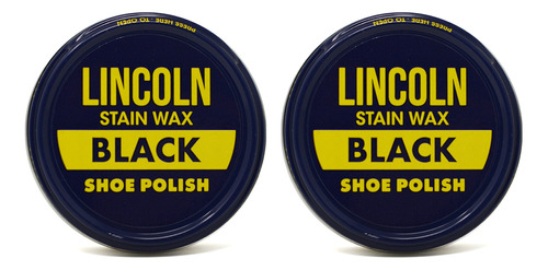 Lincoln - Esmalte De Cera Para Zapatos, Color Negro, 3 Onzas