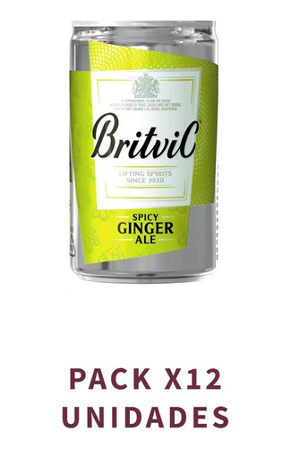 Ginger Ale Britvic Lata Importada Reino Unido Pack 12 X 150m