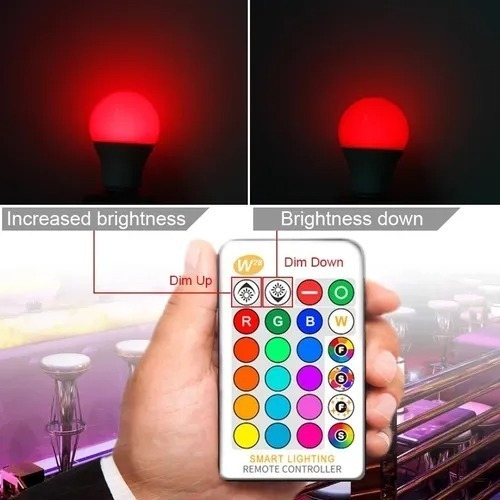 Ampolleta Led Rgb 15w Control Remoto 16 Colores Tiktok