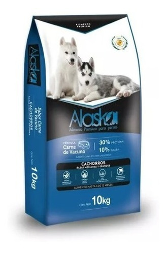 Alimento Perros Alaska Cachorros Premium 10 Kg, 30%proteína