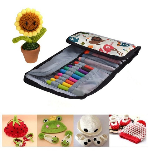 Kit De Crochet - 19 Agujas De Tejer Y Accesorios