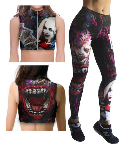 Conjunto Top + Calza Dama Harley Quinn Top001-xr0003