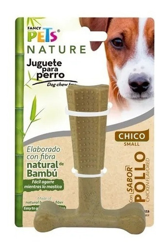 Juguete Hueso Mordible Bambú Sabor Pollo P/ Perro Fancy Pets