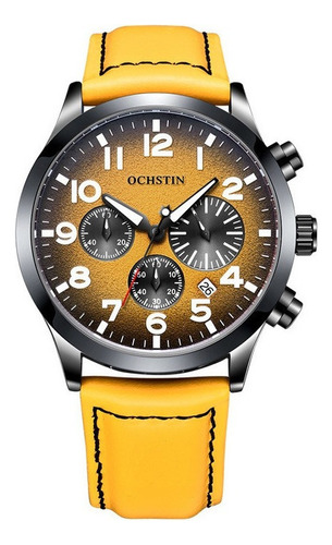 Reloj De Cuarzo Con Cronógrafo De Cuero Ochstin Fashion