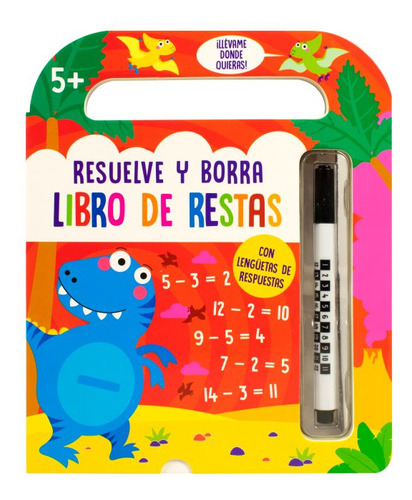 Resuelve Y Borra. Libro De Restas / Pd., De Silver Dolphin. Editorial Silver Dolphin Infantil, Tapa Dura, Edición 01 En Español, 2023