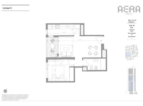 Departamento Dos Ambientes En Venta En Aera General Paz