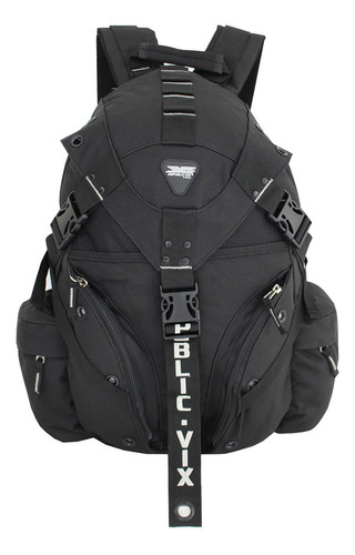 Mochila Masculina Notebook Esport Repuplic Vix Trilha Viagem Cor Preto Desenho do tecido Liso