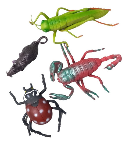 Set De 4 Insectos Y Animales Surtidos Grandes