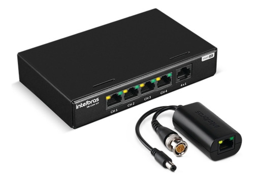 Power Balun 4 Canais 4k C/ Alimentação Vb 3104 Wp Intelbras