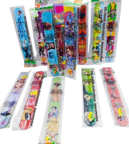 Caramelos + Pulsera Personajes X 30u Golosinas Importadas