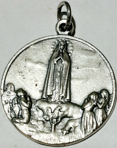 Medalla Virgen De Fatima Alpaca 32 Mm 