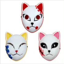 Comprar Mascara Led Gato Demon Slayer Kimetsu No Yaiba Halloween