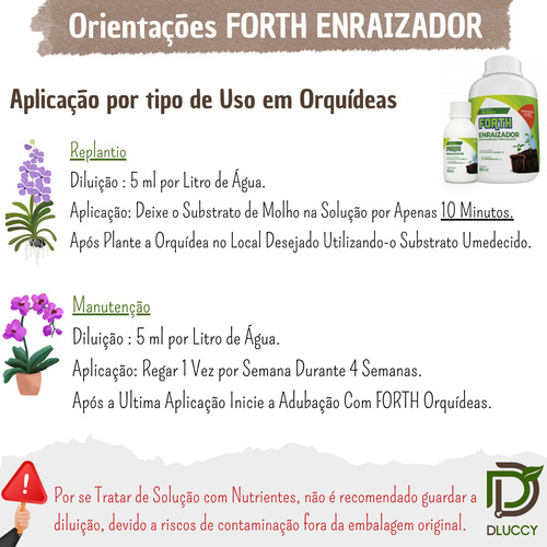 Forth Enraizador 60ml Para Orquídea Oncidium Chuva De Ouro