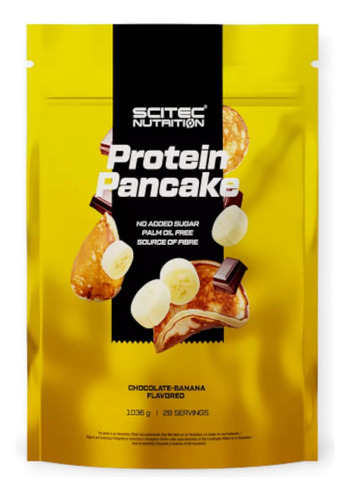 Protein Pancake 1,036gr 28 Servicios -scitec Nutrition Sabor Chocolate Banana