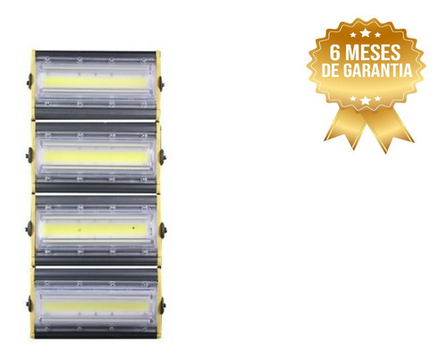 Refletor De Led Campo Quadra 400w Ip68 Linear Torre Society Cor da carcaça Cinza Cor da luz Branco-frio 110V/220V