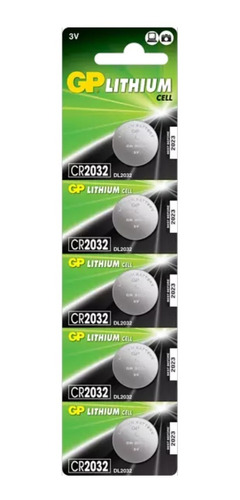 Pilas Lithium Gp Cr2032 3v Set X 5 Unidades