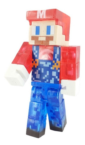 Figura Juguete Muñeco Minecraft Super Mario Bros 12 Cm Luz