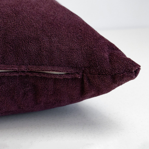 Cojín Decorativo En Terciopelo Rectangular 60x30 Cm Tinto Liso