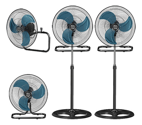 Ventilador 18 3 En 1 Pedestal, Piso Y Pared - Fuerte 2pzs