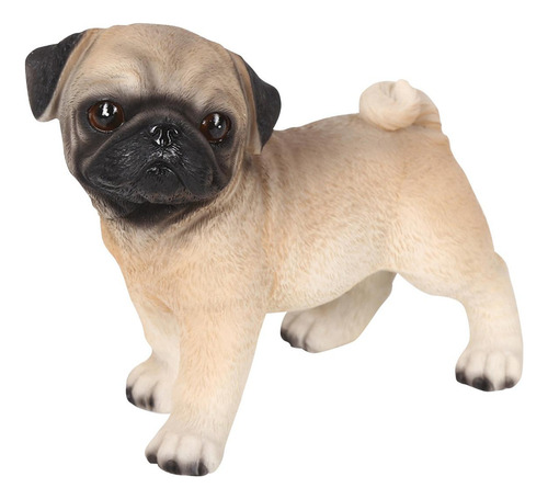 Resina Pug Estatuilla Perro Estatua Cachorro Escultura Para