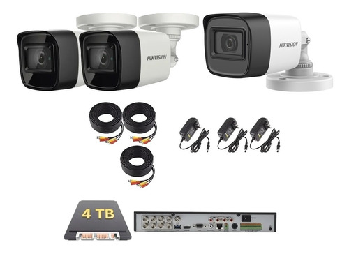 Kit Video Vigilancia 2 Cámaras Hikvision 4k 8 Mp 1 5 Mp 4 Tb
