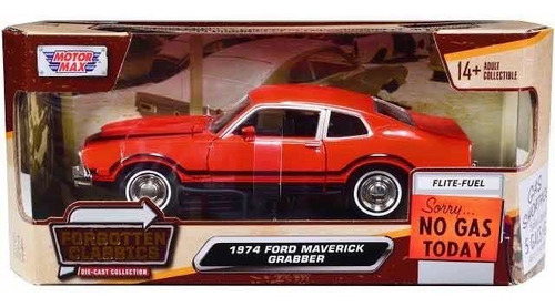 1/24 1974 Ford Maverick Grabber Rojo Motormax Color Blanco