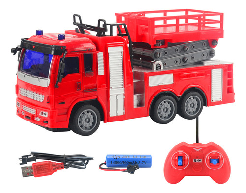 Camión De Bomberos Con Control Remoto Inalámbrico Modelo Eng