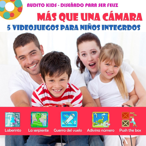Cámara Para Niños Con Tarjetas Tf 32gb . Azul