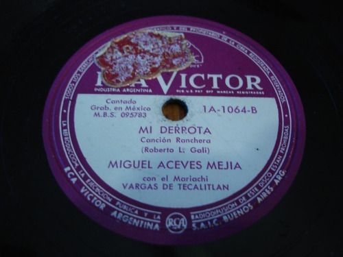 Pasta Miguel Aceves Mejia Vargas Rca Victor C68