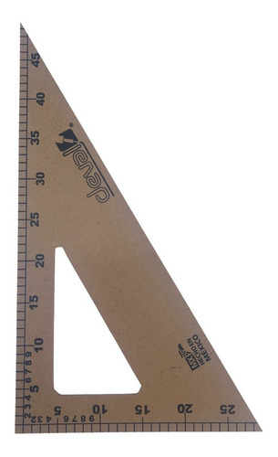 Escuadra De Madera Para Pizarrón 50cms, 60º Y 6mm De Espesor