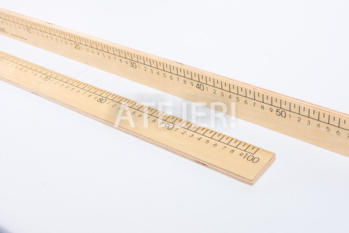 Imagen 7 de 8 de Regla De 100cm Fime De Madera Sin Lustrar Metro