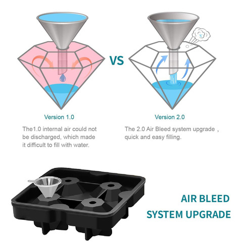 Moldes Para Cubitos De Hielo Con Forma De Diamantes, Moldes