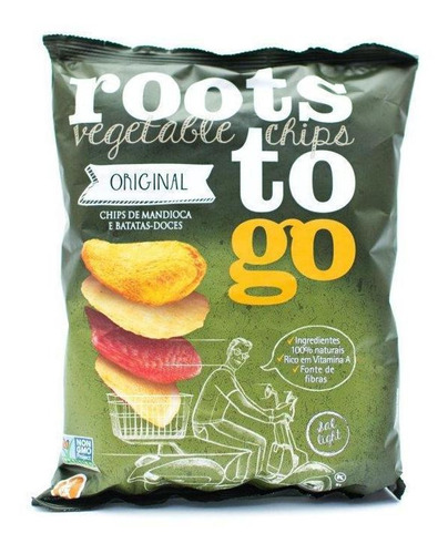 Chips De Mandioca E Batata Doce - Roots To Go Original 100g