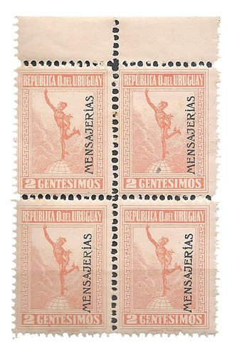 Uruguay Año 1922 Yv 13 T P C P Mensajerías Mint $ 