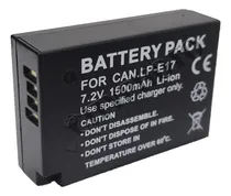 Comprar Bateria Para Canon Lp E17 T6i T7i T8i Sl2 Sl3 77d Rp Nuevo