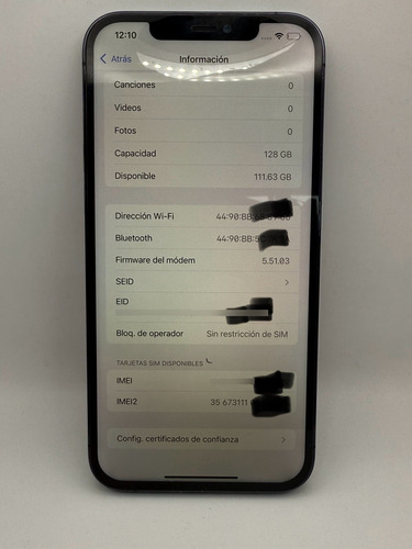Apple Iphone 12 Pro Max (128 Gb) - (detalles) Azul Acero (Usado)