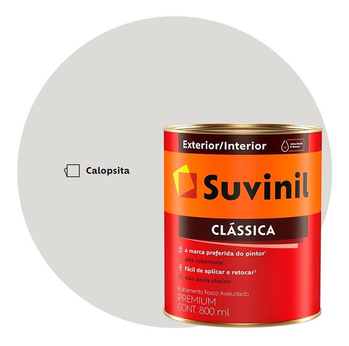 Tinta Anti Mofo Fosca Suvinil Clássica 800ml Calopsita