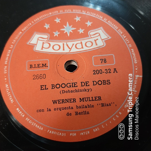 Pasta Werner Muller Orq Bailable Rias Polydor C151