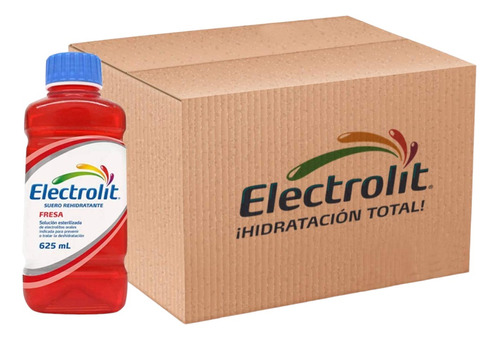 Electrolit Suero Rehidratante Sabor Fresa 625 Ml (12 Pack)