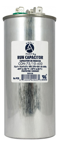 Appli Parts Condensador Capacitor De Marcha 75+10 Mfd Uf