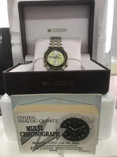 Citizen analog quartz multi chronograph 6850 hotsell