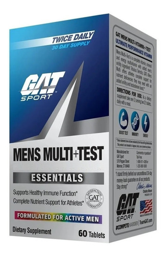 Gat Sport Mens Multi Test 60 Tabs Multivitaminico