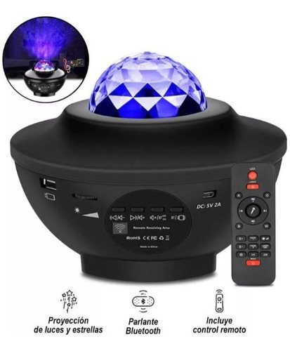 Proyector Galaxia Con Parlante Bt Luces Led Control *itech