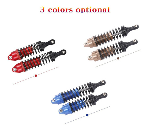 4pcs Aluminio Amortiguador Delantero Y Trasero Para 1/10 Tra