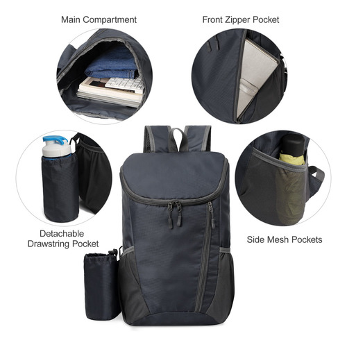20 L Mochila Plegable Ligera Repelente Al Agua Bolsa