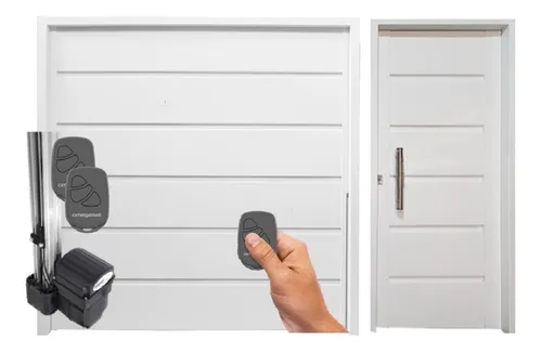 comprar Portón Levadizo 2.55x2.00 M. Automático + Puerta Inyectada P