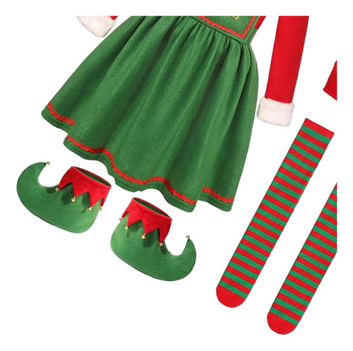 Conjunto De Ropa De Vestir Para Disfraz De Navidad Para