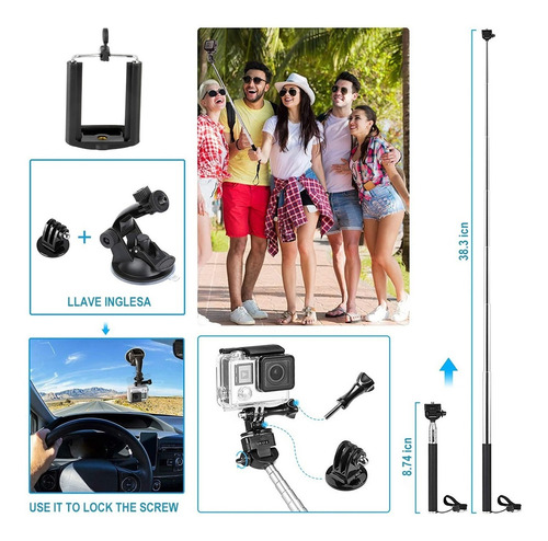 Imagen 8 de 9 de Kit De Accesorios 80 En 1 Para Gopro Hero 9/8/7/6/5/4/sjcam